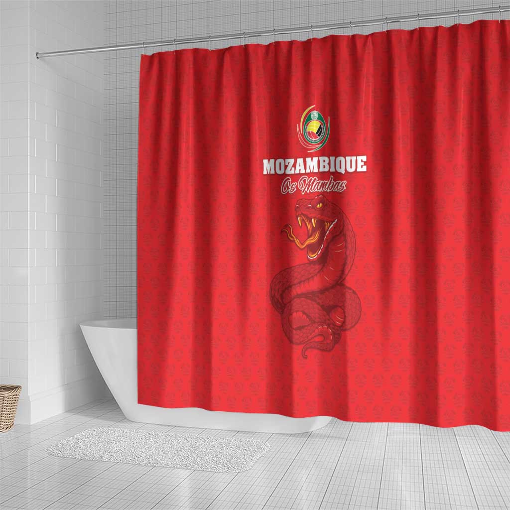 Mozambique Football Shower Curtain Go Champions Os Mambas - African Pride