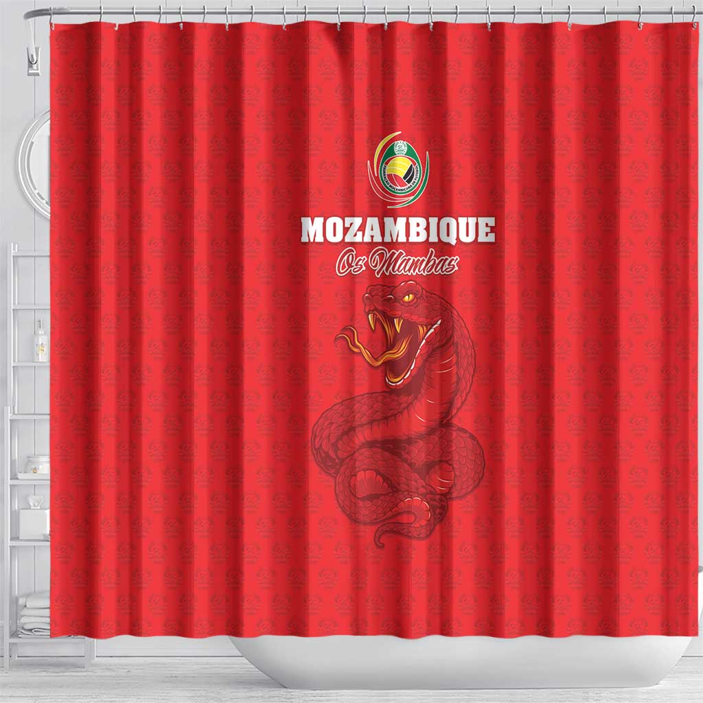 Mozambique Football Shower Curtain Go Champions Os Mambas - African Pride