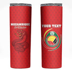 Custom Mozambique Football Skinny Tumbler Go Champions Os Mambas - African Pride