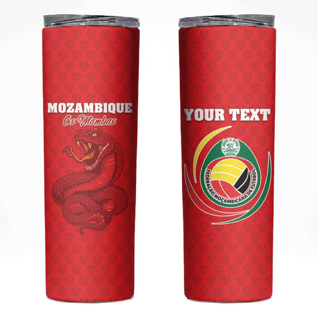 Custom Mozambique Football Skinny Tumbler Go Champions Os Mambas - African Pride