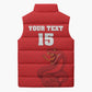 Custom Mozambique Football Sleeveless Puffer Jacket Come On Os Mambas