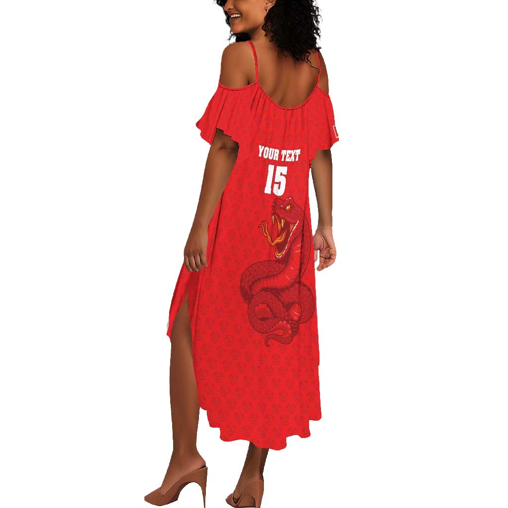 Custom Mozambique Football Summer Maxi Dress Go Champions Os Mambas - African Pride