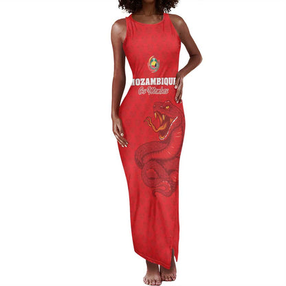Custom Mozambique Football Tank Maxi Dress Go Champions Os Mambas - African Pride