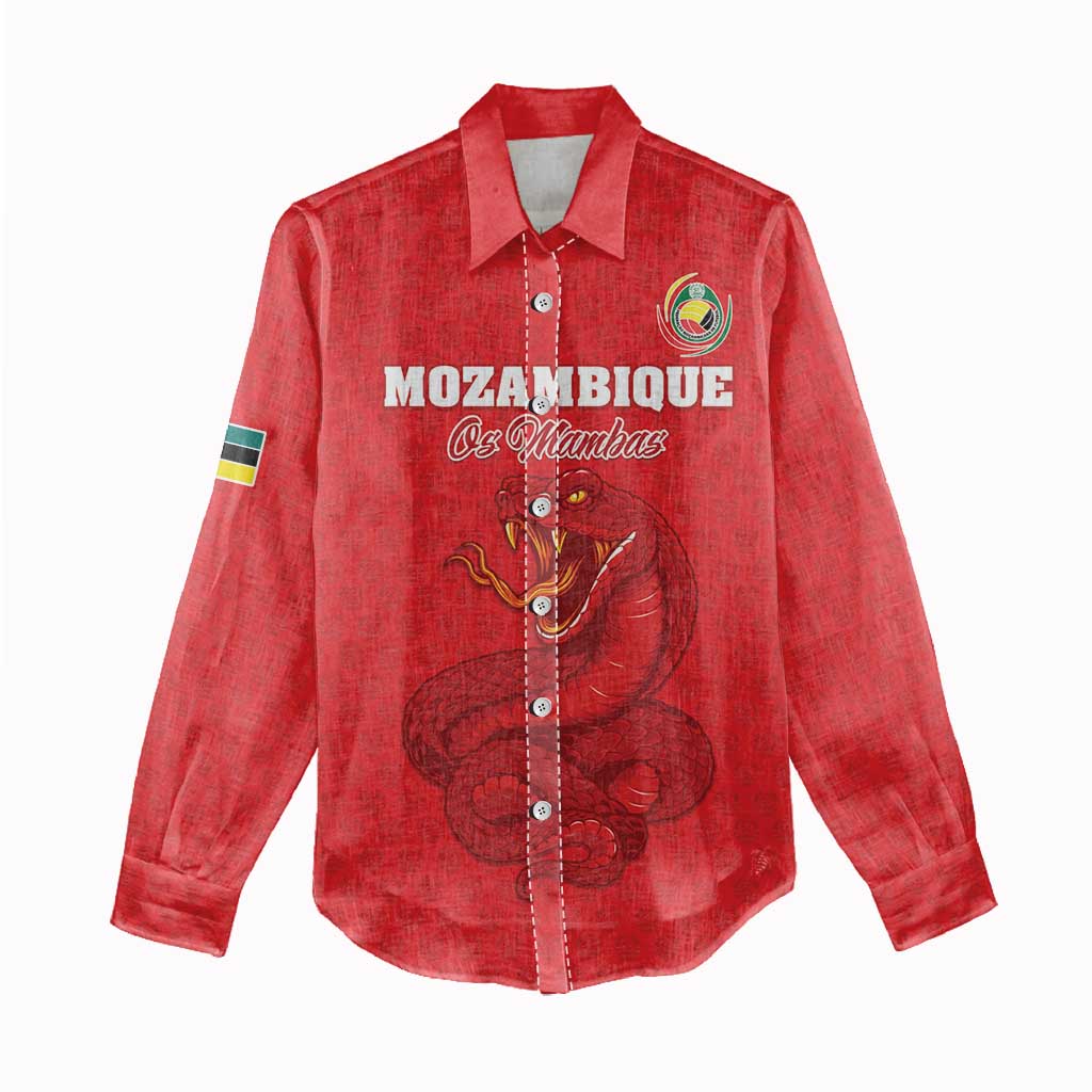 Custom Mozambique Football Women Casual Shirt Go Champions Os Mambas - African Pride