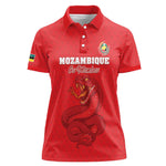 Custom Mozambique Football Women Polo Shirt Go Champions Os Mambas - African Pride