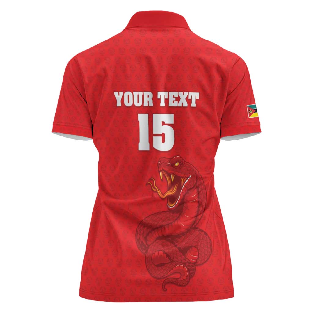 Custom Mozambique Football Women Polo Shirt Go Champions Os Mambas - African Pride