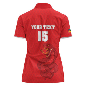 Custom Mozambique Football Women Polo Shirt Go Champions Os Mambas - African Pride