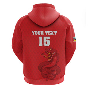 Custom Mozambique Football Zip Hoodie Go Champions Os Mambas - African Pride