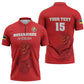 Custom Mozambique Football Zipper Polo Shirt Come On Os Mambas