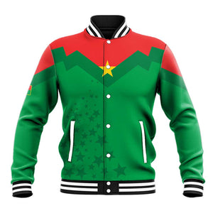 Custom Burkina Faso Football Baseball Jacket Go Les Etalons Go - African Pride