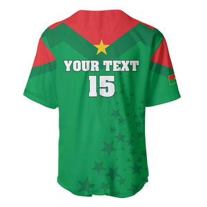 Custom Burkina Faso Football Baseball Jersey Go Les Etalons Go - African Pride