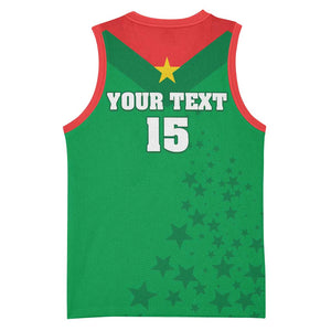 Custom Burkina Faso Football Basketball Jersey Go Les Etalons Go - African Pride