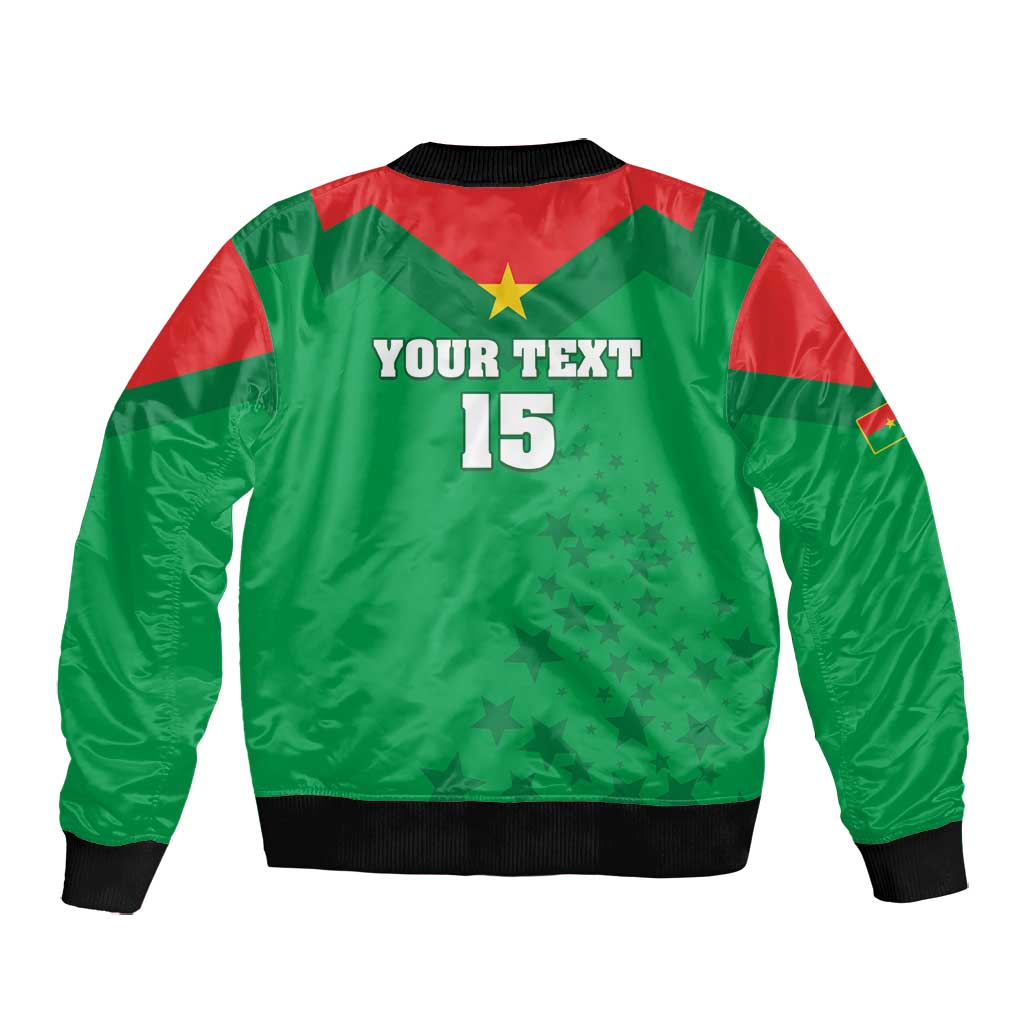 Custom Burkina Faso Football Bomber Jacket Go Les Etalons Go - African Pride