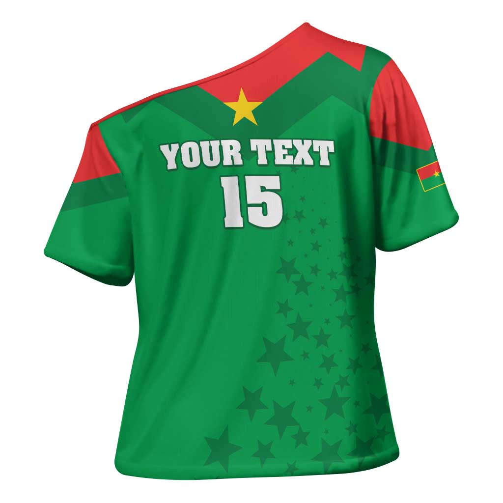 Custom Burkina Faso Football Cross Shoulder Shirt Go Champions Les Etalons