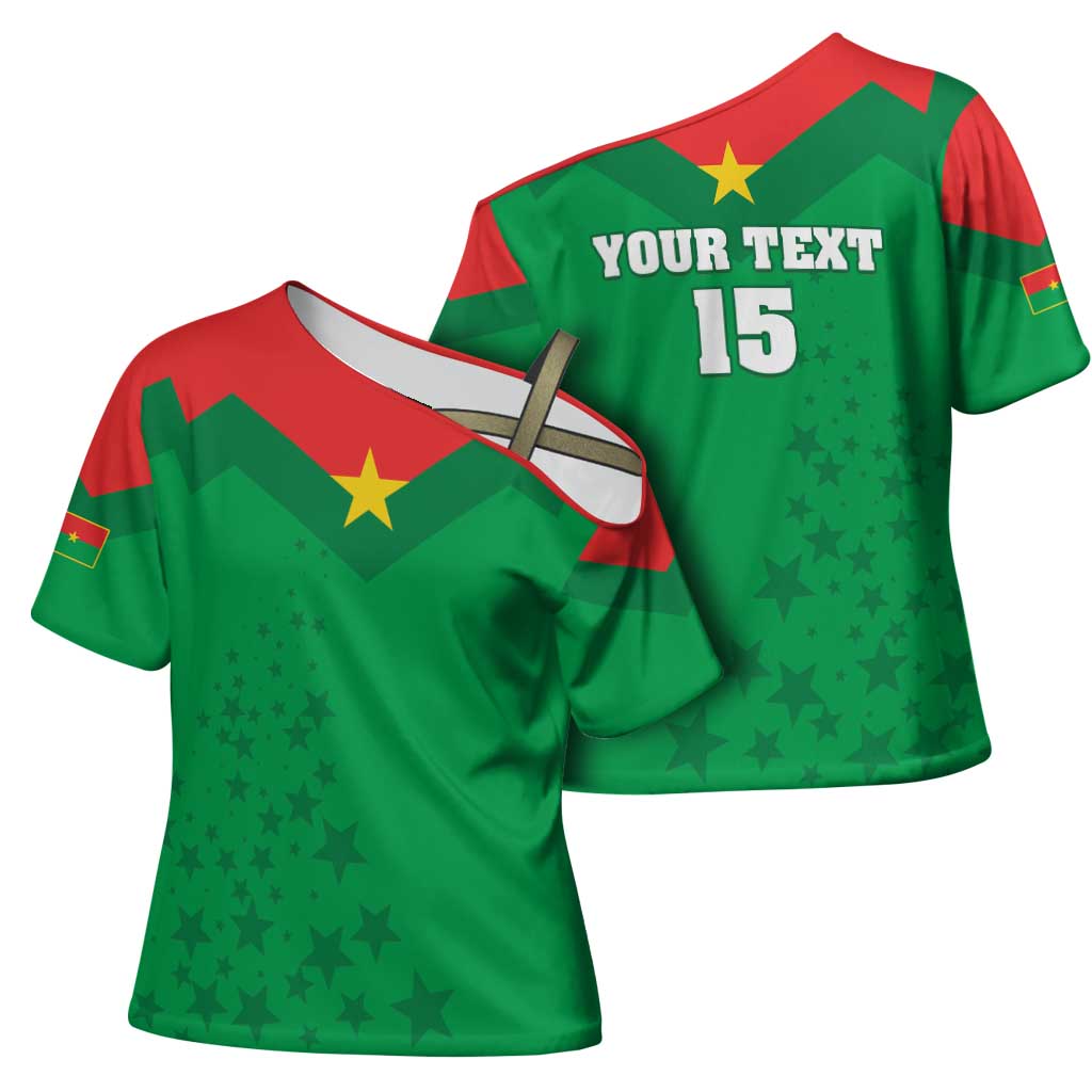 Custom Burkina Faso Football Cross Shoulder Shirt Go Champions Les Etalons