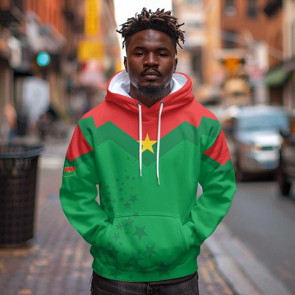 Custom Burkina Faso Football Hoodie Go Les Etalons Go - African Pride