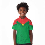 Custom Burkina Faso Football Kid Polo Shirt Go Les Etalons Go - African Pride