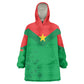 Custom Burkina Faso Football Kid Wearable Blanket Hoodie Go Les Etalons Go - African Pride