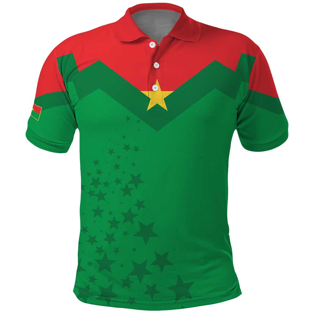 Custom Burkina Faso Football Polo Shirt Go Les Etalons Go - African Pride