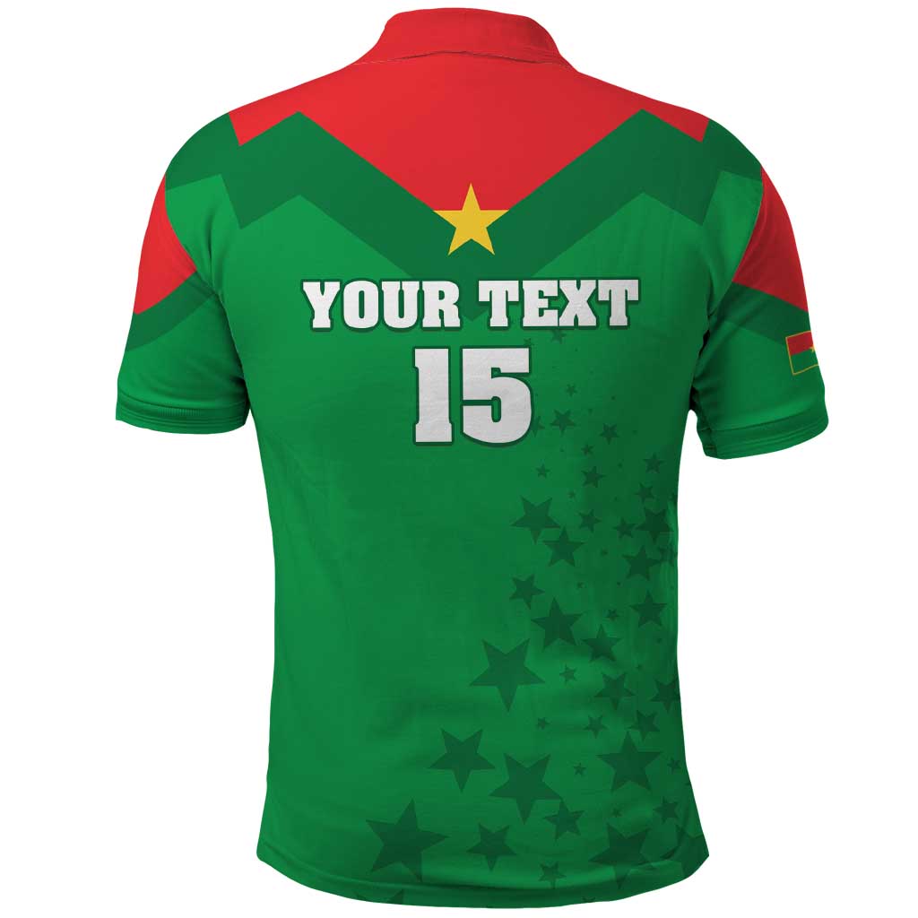 Custom Burkina Faso Football Polo Shirt Go Les Etalons Go - African Pride