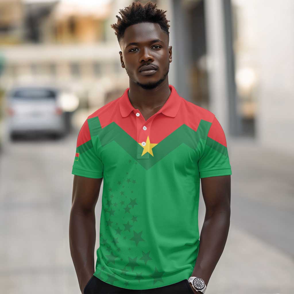 Custom Burkina Faso Football Polo Shirt Go Les Etalons Go - African Pride