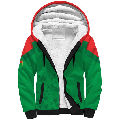 Custom Burkina Faso Football Sherpa Hoodie Go Les Etalons Go - African Pride