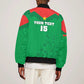 Custom Burkina Faso Football Sleeve Zip Bomber Jacket Go Les Etalons Go - African Pride