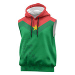 Custom Burkina Faso Football Sleeveless Hoodie Go Les Etalons Go - African Pride