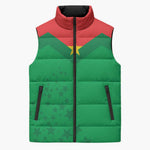Custom Burkina Faso Football Sleeveless Puffer Jacket Go Champions Les Etalons