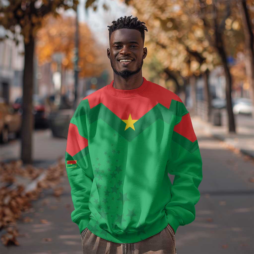 Custom Burkina Faso Football Sweatshirt Go Les Etalons Go - African Pride