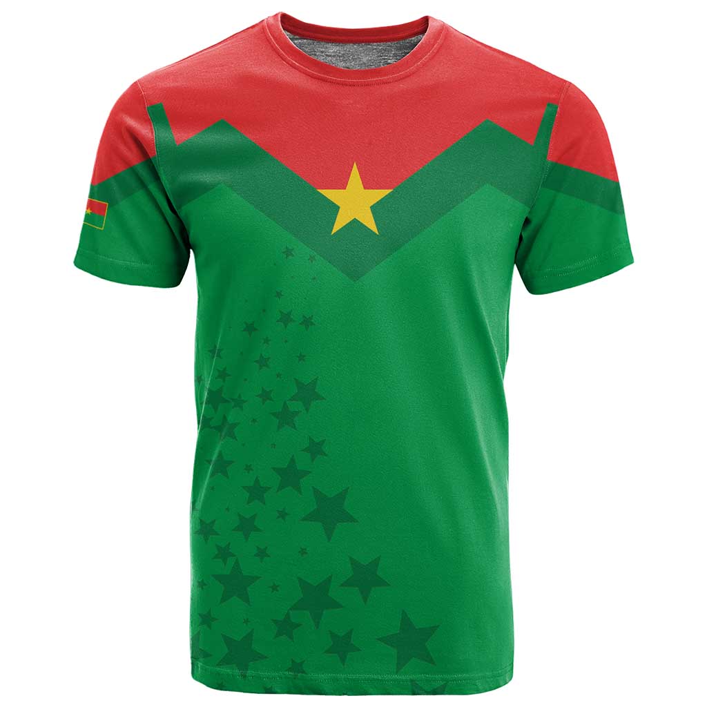 Custom Burkina Faso Football T shirt Go Les Etalons Go - African Pride