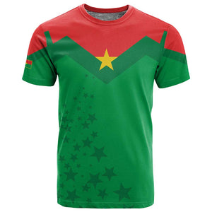 Custom Burkina Faso Football T shirt Go Les Etalons Go - African Pride