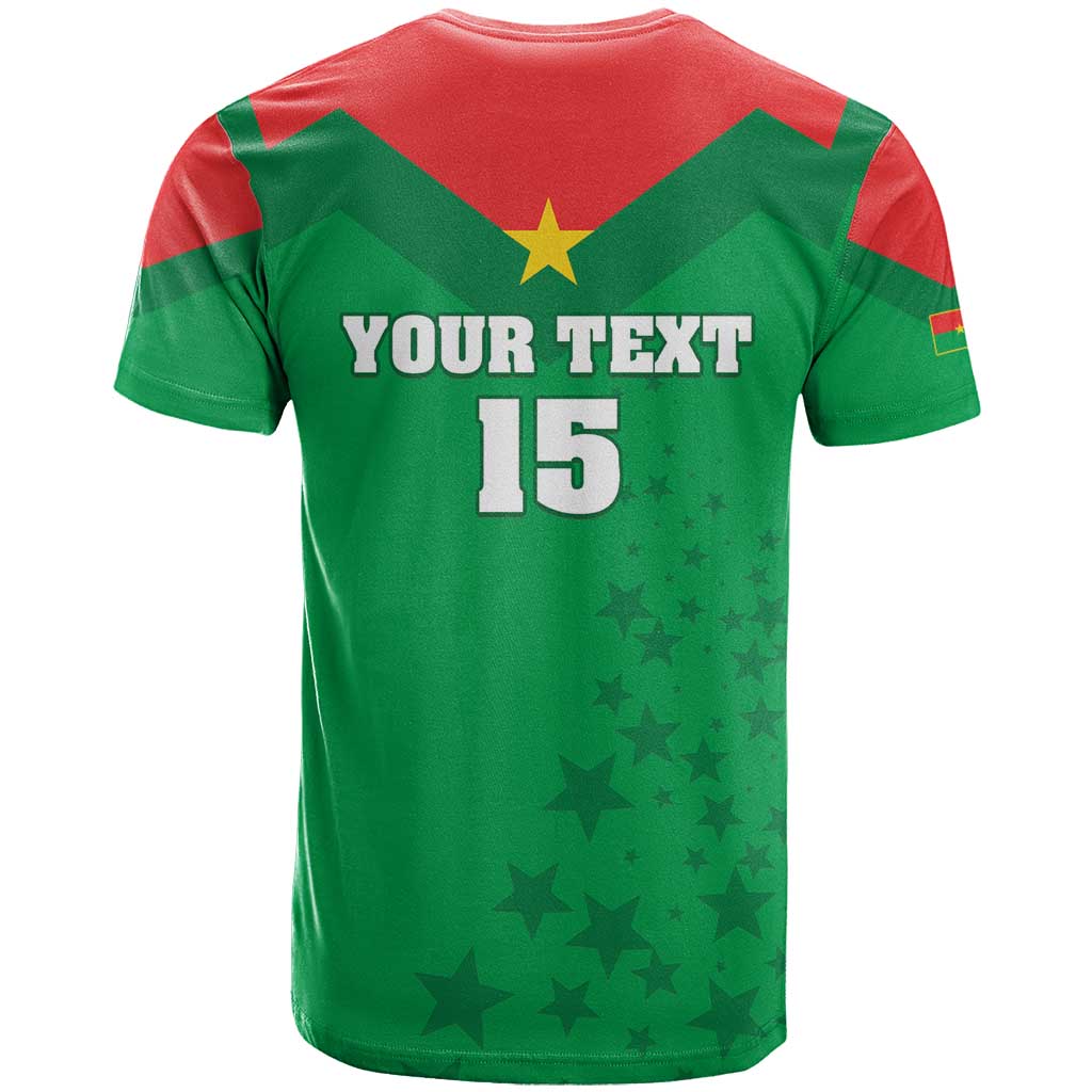 Custom Burkina Faso Football T shirt Go Les Etalons Go - African Pride