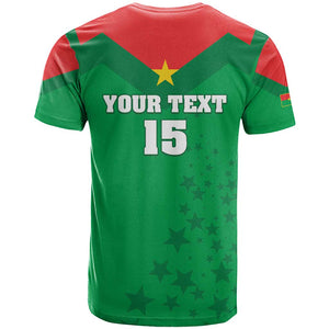 Custom Burkina Faso Football T shirt Go Les Etalons Go - African Pride
