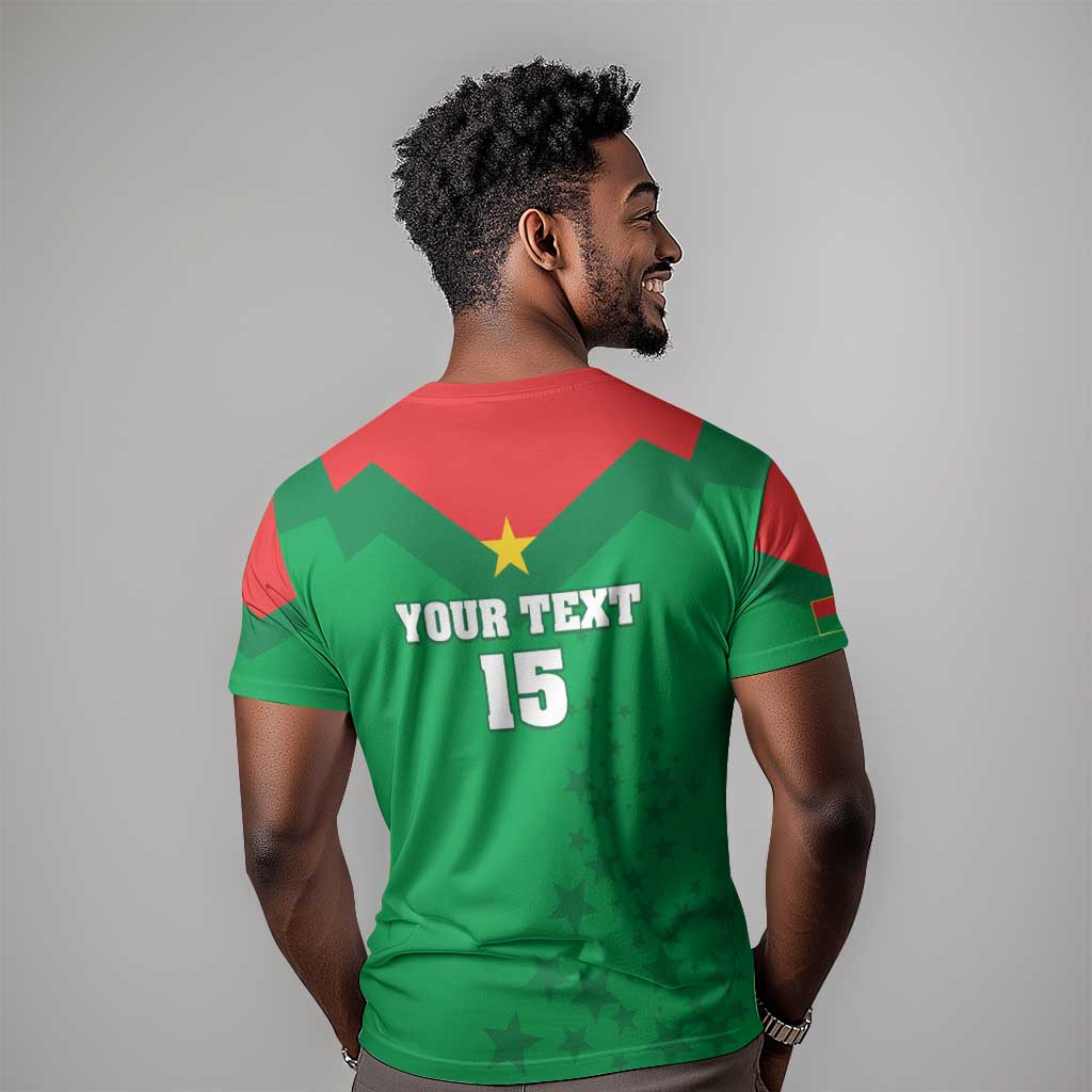 Custom Burkina Faso Football T shirt Go Les Etalons Go - African Pride