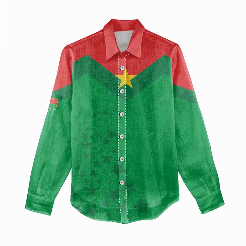 Custom Burkina Faso Football Women Casual Shirt Go Les Etalons Go - African Pride