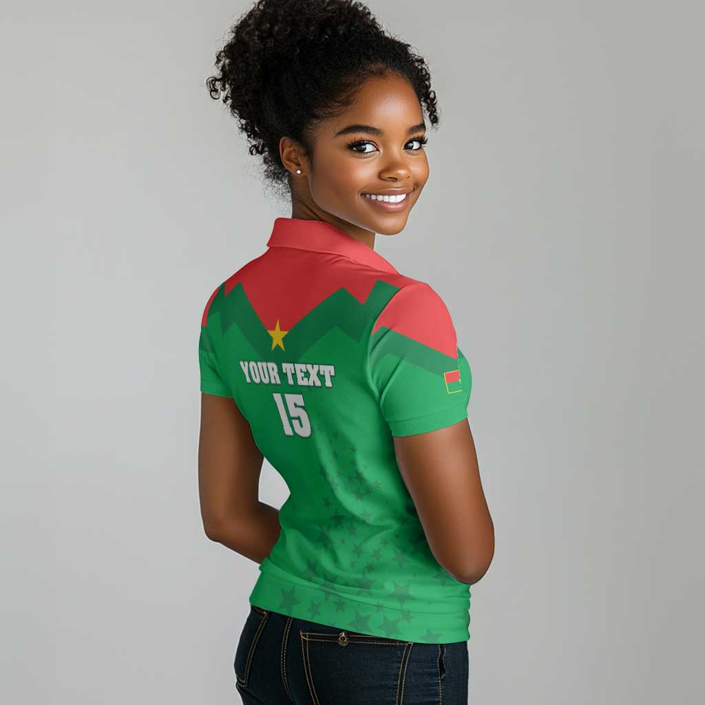 Custom Burkina Faso Football Women Polo Shirt Go Les Etalons Go - African Pride