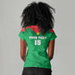 Custom Burkina Faso Football Women V-Neck T-Shirt Go Les Etalons Go - African Pride