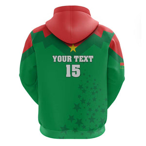 Custom Burkina Faso Football Zip Hoodie Go Les Etalons Go - African Pride