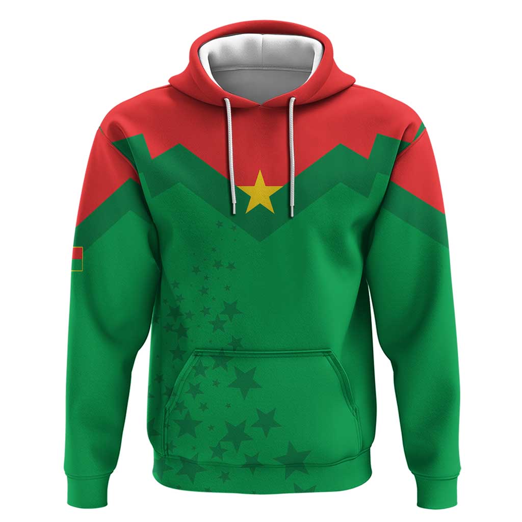 Custom Burkina Faso Football Zip Hoodie Go Les Etalons Go - African Pride