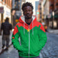 Custom Burkina Faso Football Zip Hoodie Go Les Etalons Go - African Pride