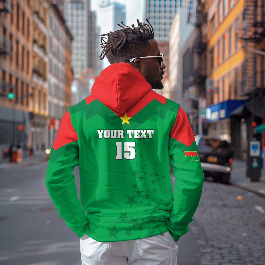 Custom Burkina Faso Football Zip Hoodie Go Les Etalons Go - African Pride