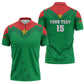 Custom Burkina Faso Football Zipper Polo Shirt Go Champions Les Etalons