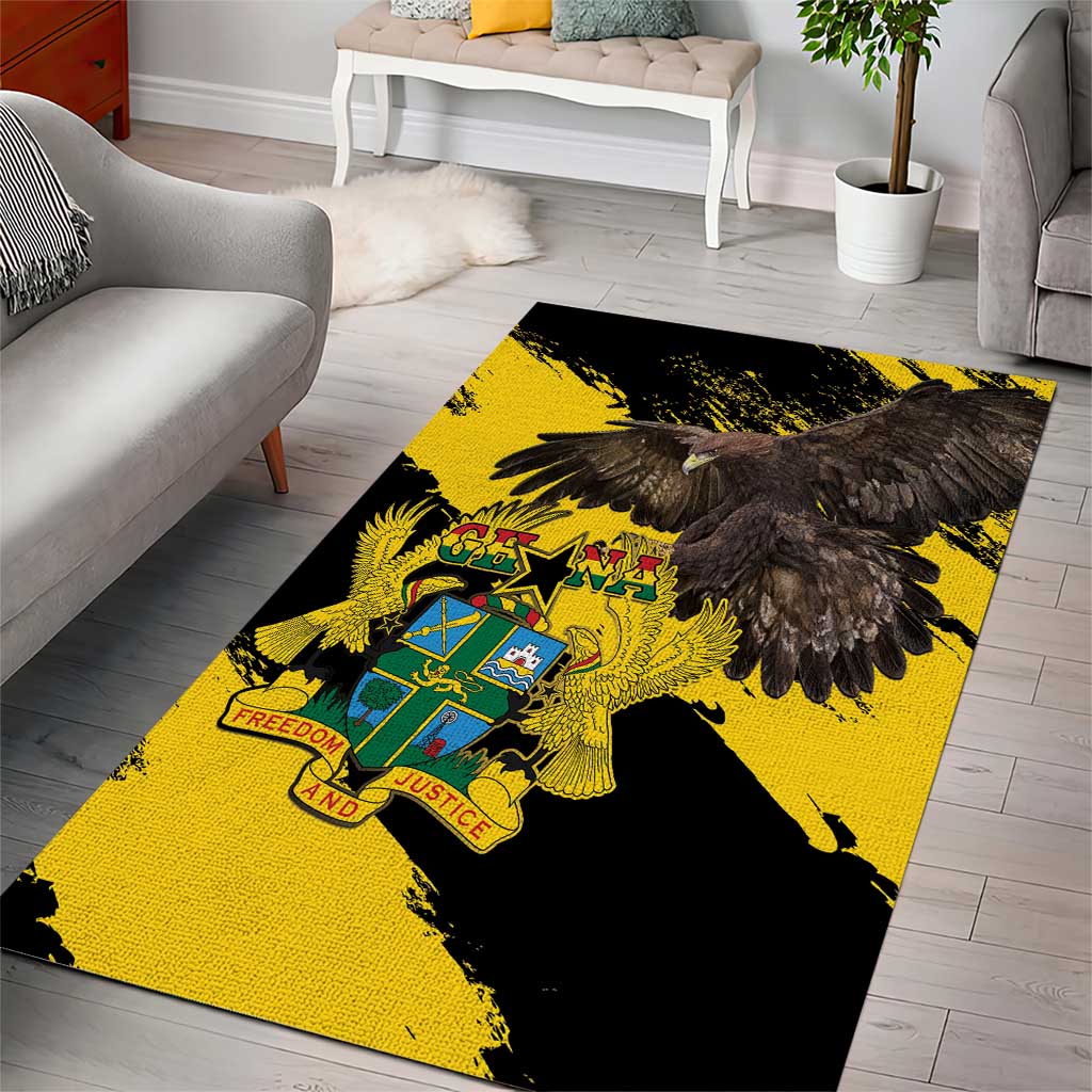 Afro Ghana Area Rug Eagle With Coat Of Arms