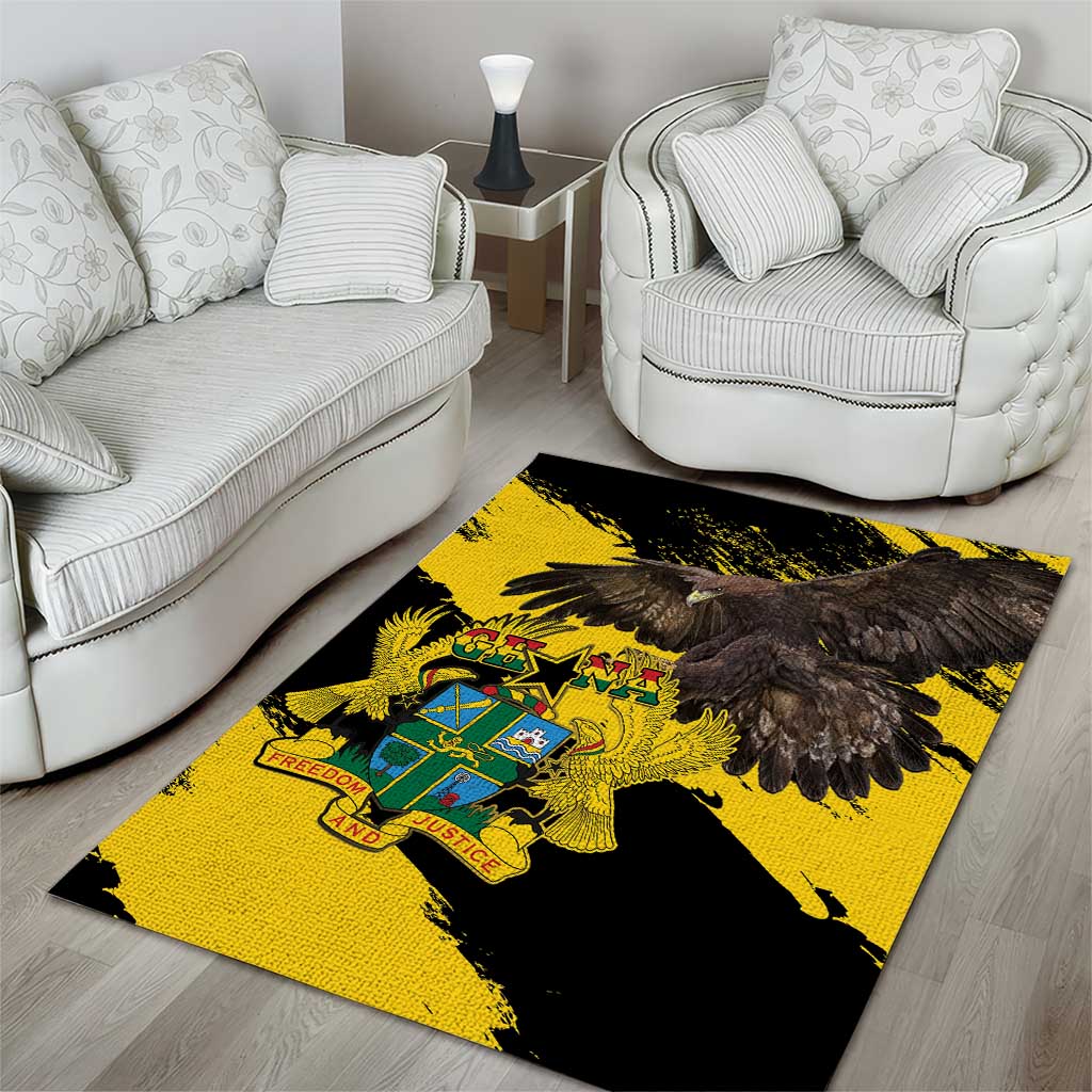 Afro Ghana Area Rug Eagle With Coat Of Arms