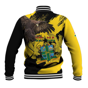 Afro Ghana Baseball Jacket Eagle With Coat Of Arms