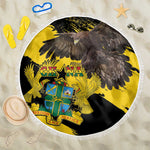 Afro Ghana Beach Blanket Eagle With Coat Of Arms