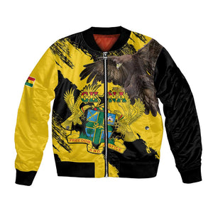 Afro Ghana Bomber Jacket Eagle With Coat Of Arms