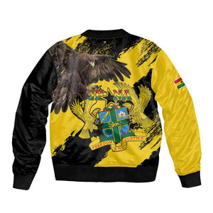 Afro Ghana Bomber Jacket Eagle With Coat Of Arms