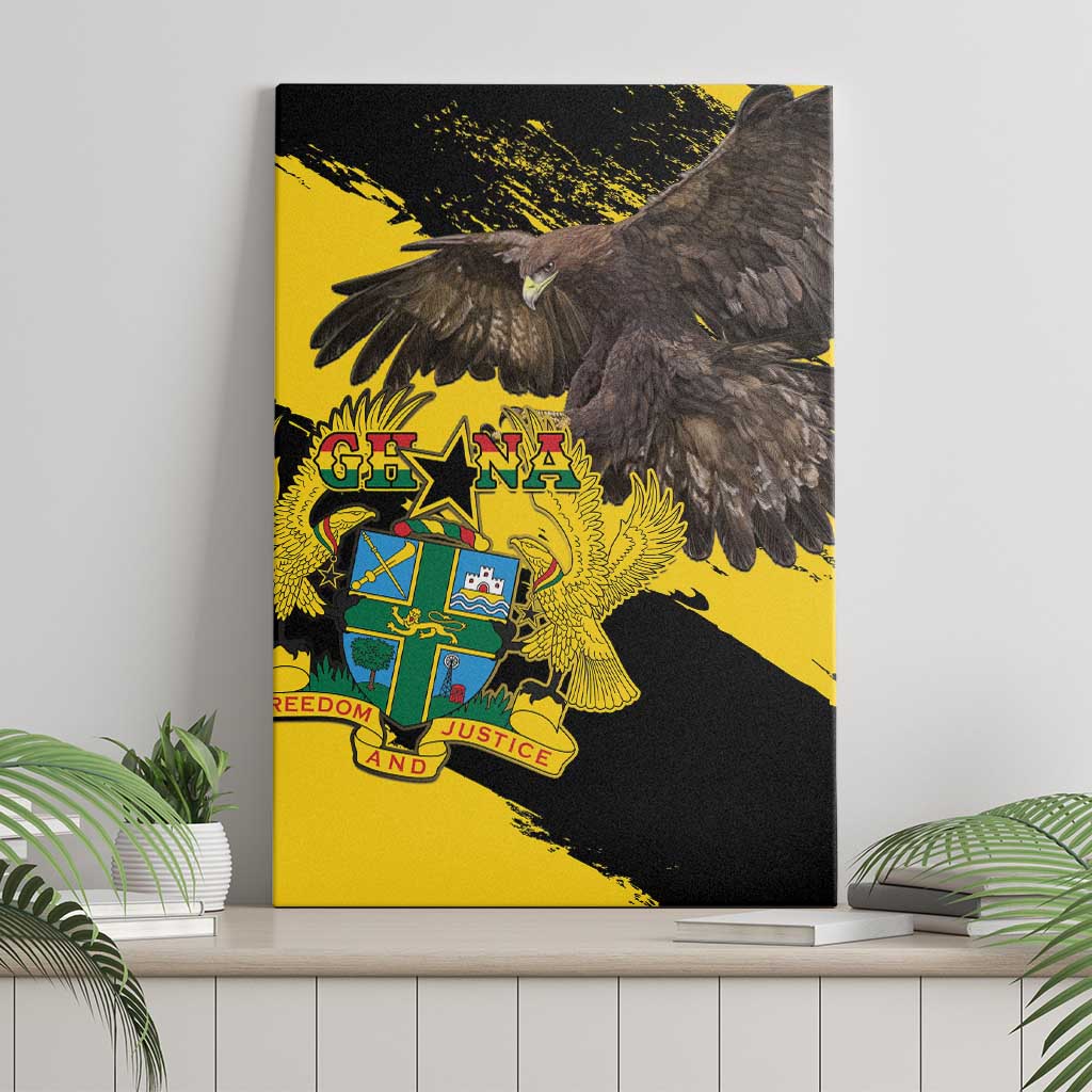 Afro Ghana Canvas Wall Art Eagle With Coat Of Arms
